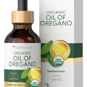 Gotas De Óleo De Orégão Orgânico Da Carlyle 2 Fl Oz V...