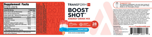 Suplemento Energético Transformhq Boost Shot Rocket Pop 28 S - Imagem 5