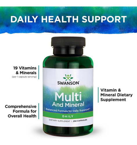 Swanson Multivitamínico Diário E Multimineral 250 Cápsulas - Imagem 7