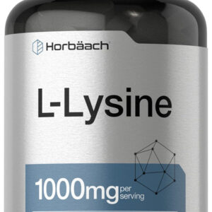 Horbäach L-lisina 1000mg 100 Comprimidos Veganos E Sem Glú