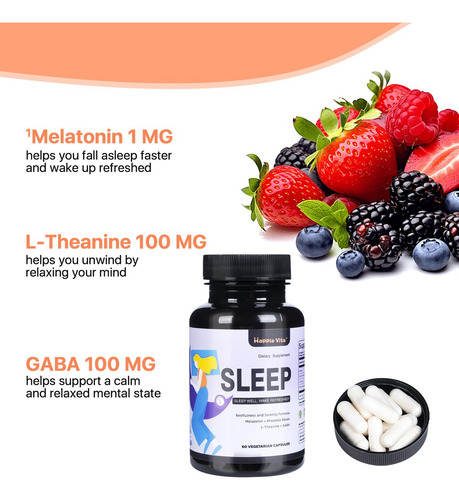 Suplemento Para Dormir Happievita 4 Em 1, 60 Cápsulas - Imagem 8