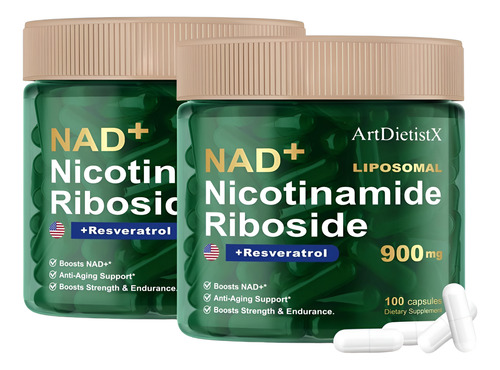 Nad+ Suplemento, Nad Nicotinamida Ribosídeo 900mg Para E De