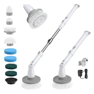 Electric Spin Scrubber Khelfer W/ 8 Replacement Heads