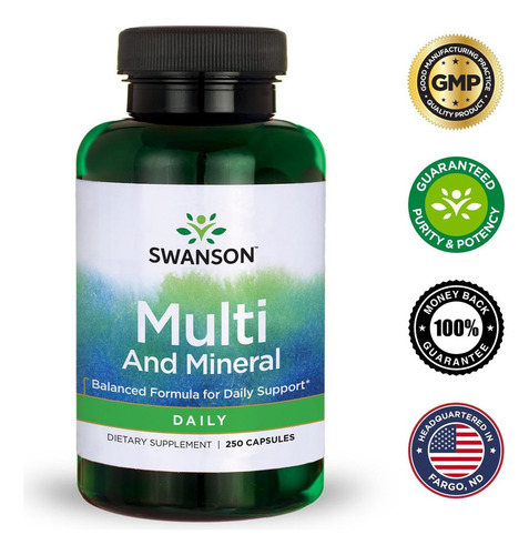 Swanson Multivitamínico Diário E Multimineral 250 Cápsulas - Imagem 4