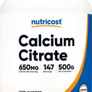 Citrato De Cálcio Em Pó Nutricost Nutricost 500g Sem
