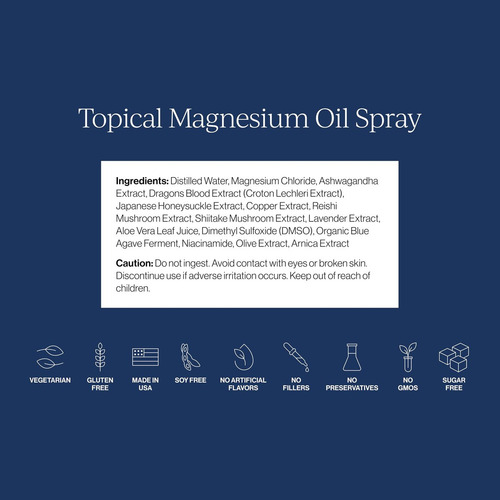 Spray Tópico De Magnésio Cymbiotika Para O Corpo Makeup Cosm - Imagem 5