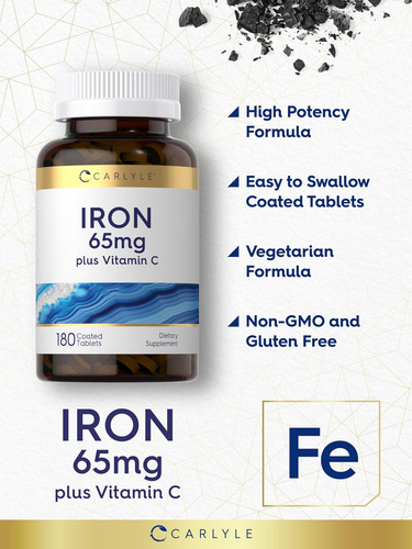 Suplemento De Ferro Carlyle 65 Mg Com Vitamina C | 180 | 300 - Imagem 4