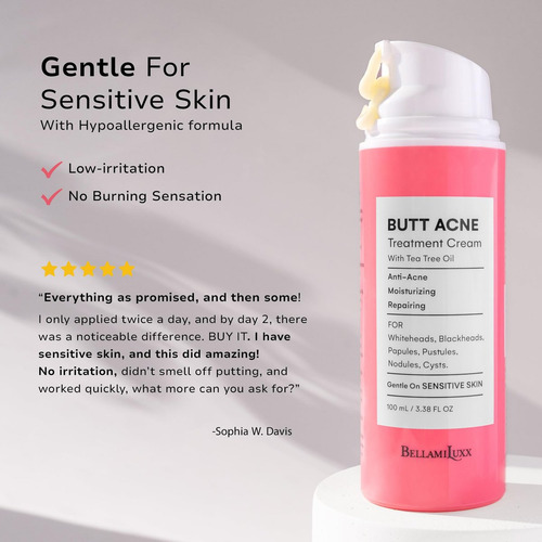 Creme Corporal Para Tratamento De Acne Bellamiluxx - Imagem 5