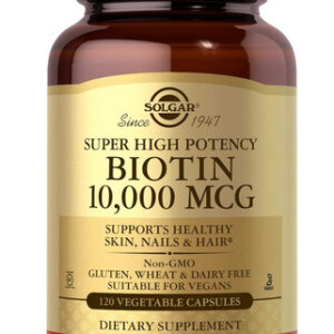 Solgar Biotin 10000 Mcg Cápsulas Vegetais Energia Metabol...