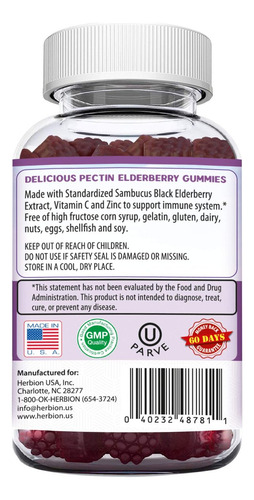 Herbion Gomas De Sabugueiro Com Vitamina C E Zinco - Imagem 2