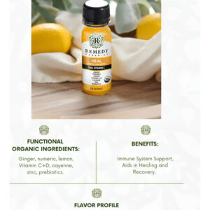 Remedy Organics Immunity Plus Shot Pacote Com 24 Energia