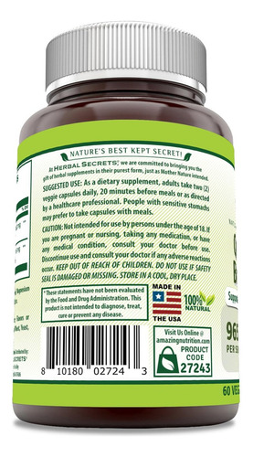 Suplemento De Quercetina E Bromelaína Herbal Secrets 60 - Imagem 3