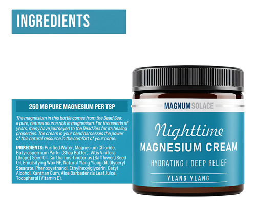 Creme De Magnésio Noturno Magnum Solace Para Crianças Makeup