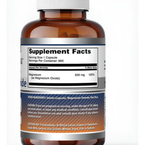 Suplemento De Óxido De Magnésio Amazing Nutrition 500 Mg 360