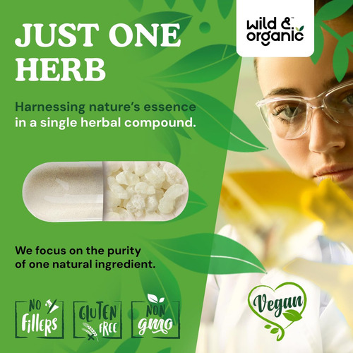 Cápsulas De Goma Mástique Vegana Wild & Organic 1000 Mg - Imagem 3