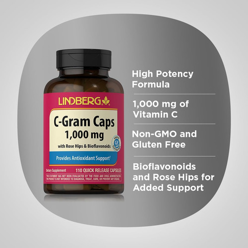Piping Rock Vitamina C | 1000mg | 110 Cápsulas | Com Bioflav - Imagem 11