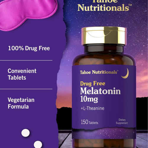 Tahoe Nutritionals Melatonina 10mg Com L-teanina 150 - Imagem 7