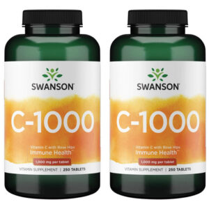 Suplemento De Vitamina C Swanson Com Rosa Mosqueta 1000 Mg