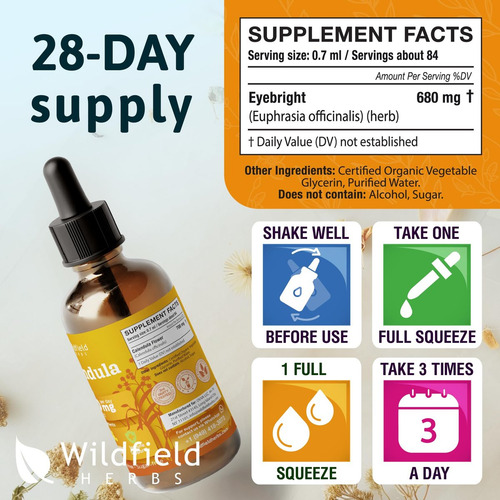 Extrato De Calêndula Wildfield Herbs 2 Oz, Suplemento - Imagem 3