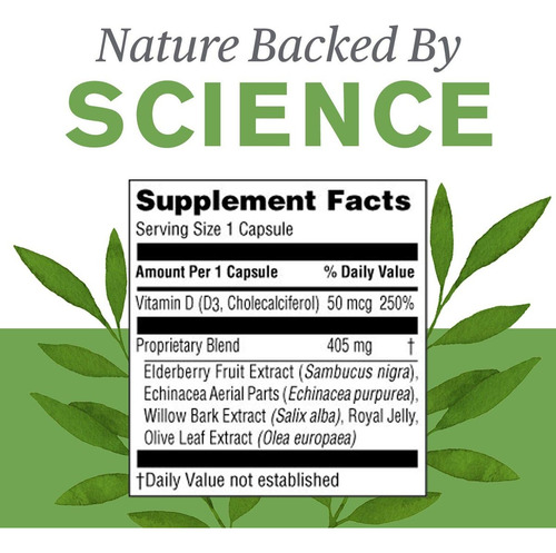 Nature"s Sunshine Elderberry D3fense Com Vitamina D E - Imagem 3