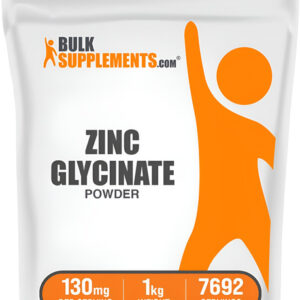 Pó De Glicinato De Zinco Bulksupplements - 130 Mg 1 Kg