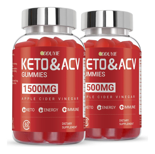 Dduyie (2 Pacotes) Keto Acv Gummies Extreme 1500mg Keto Gumm