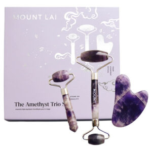 Conjunto Facial Mount Lai Amethyst Trio Com Rolo Facial E Gu