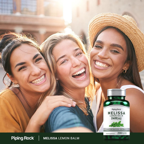Cápsulas De Erva-cidreira Piping Rock 2400mg | Contagem 200 - Imagem 6