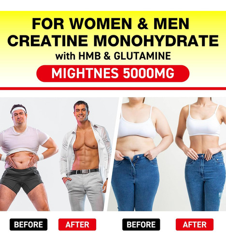Creatina Hmb Micronizada Mightnes Para Crescimento Muscular - Imagem 4