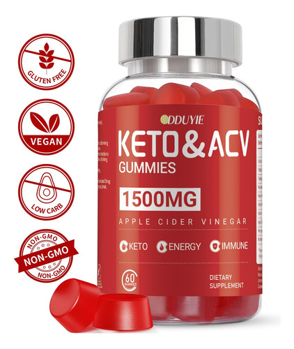 Dduyie (2 Pacotes) Keto Acv Gummies Extreme 1500mg Keto Gumm - Imagem 3