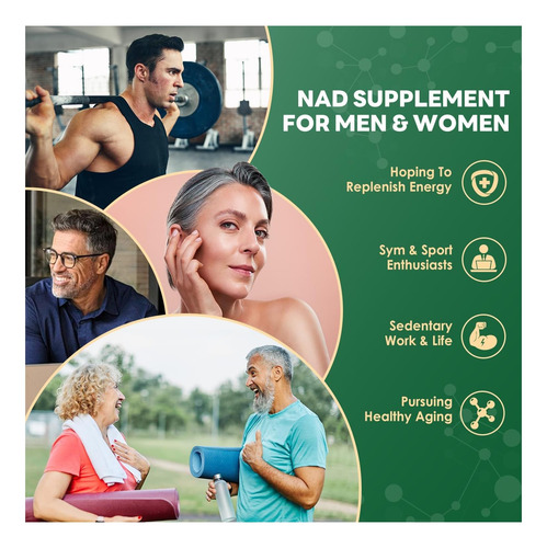 Nad+ Suplemento, Nad Nicotinamida Ribosídeo 900mg Para E De - Imagem 8