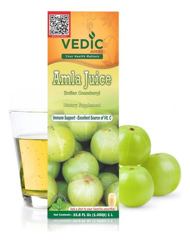 Sucos Védicos Suco De Amla, Suplemento De Groselha Indiana C - Imagem 6