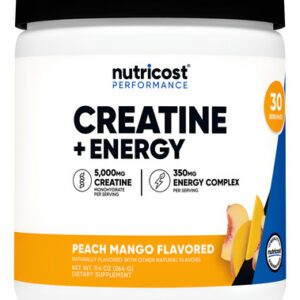 Suplemento Nutricost Creatine + Energy 30 Porções Peach Man