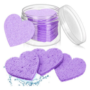 Esponjas Faciais Nuenen 60 Peças Com Recipiente Em Forma De