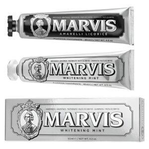 2025 Marvis Hortelã Cinza Preto Creme Clareador 2 Partes //