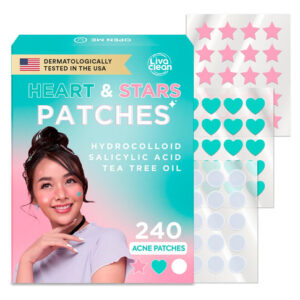 Pimple Patch Livaclean 240 Heart & Star Com Ácido Salicílico