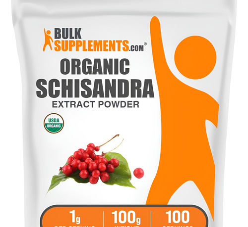 Extrato De Schisandra Em Pó Orgânico Bulksupplements