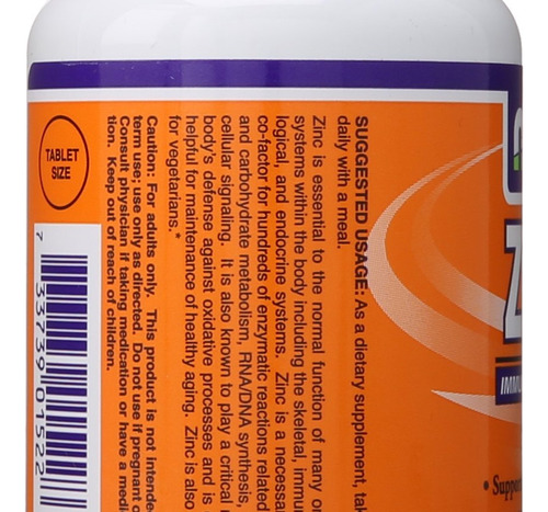Gluconato De Zinco Now Foods Now 50 Mg, 250 Comprimidos - Imagem 6