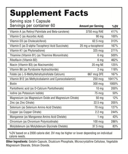 Cápsulas Multivitamínicas Bariátricas Multi-adek Do De 60) - Imagem 2
