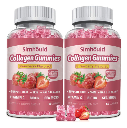 Simhould 2 Pacotes De Gomas De Colágeno Veganas De 2500 Mg P - Imagem 6