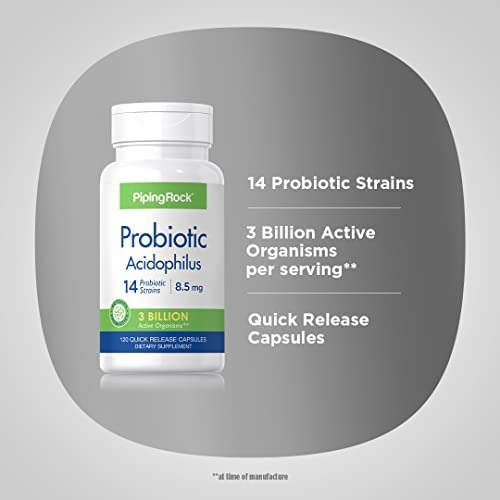 Piping Rock Probiótico Acidophilus 14 Cepas De 3 Bilhões De - Imagem 12