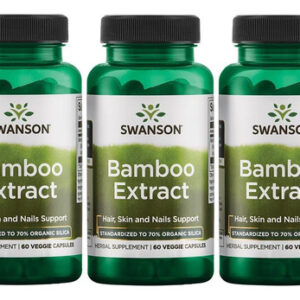 Suplemento De Extrato De Bambu Swanson 300 Mg 60 Cápsulas (p