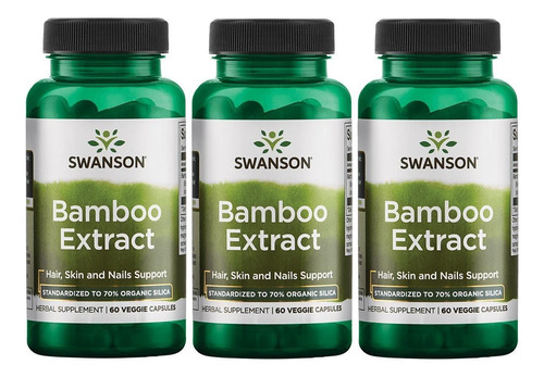 Suplemento De Extrato De Bambu Swanson 300 Mg 60 Cápsulas (p