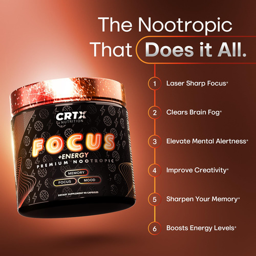 Suplemento Nootrópico Crtx Nutrition Focus 90 Cápsulas - Imagem 2