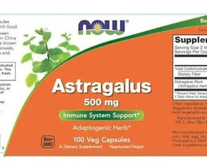 Now Foods Astragalus 500 Mg, 100 Cápsulas