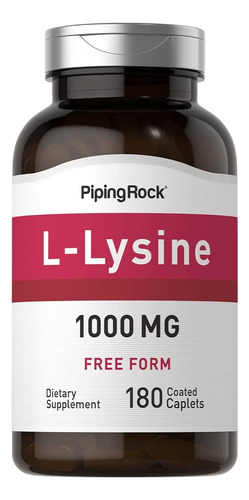 Piping Rock L-lisina 1000 Mg 180 Comprimidos Forma Livre - Imagem 8