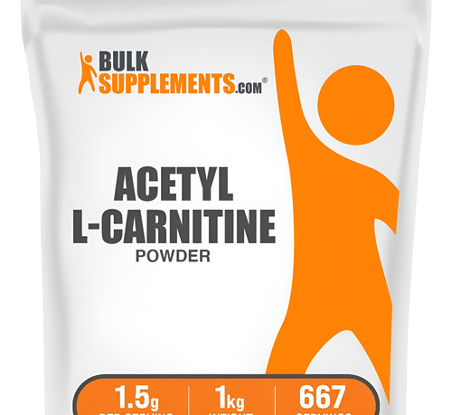 Bulksupplements Acetil L-carnitina Em Pó 1 Kg Sem Glúten