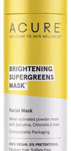 Máscara Facial Acure Brightening Supergreens 30ml Com Espiru