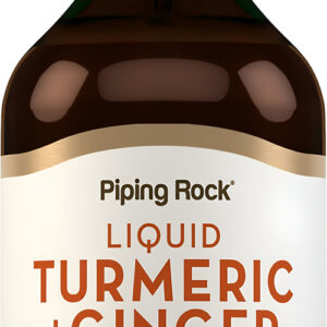 Suplemento Vegano De Cúrcuma E Gengibre Piping Rock 2 Fl Oz