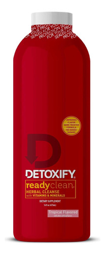 Detoxify Ready Clean Herbal Cleanse Tropical 16 Onças Bebid - Imagem 2